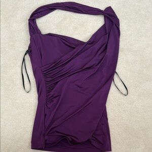 Bebe Purple Draped Top